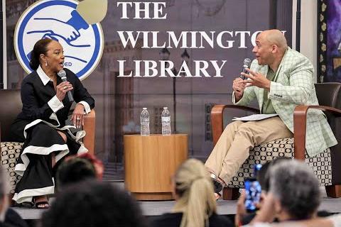 LYNN WHITFIELD visited the Wilmington Public library