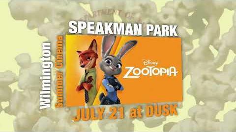 Parks & Recreation Summer Cinema Series - Zootopia Rescheduled