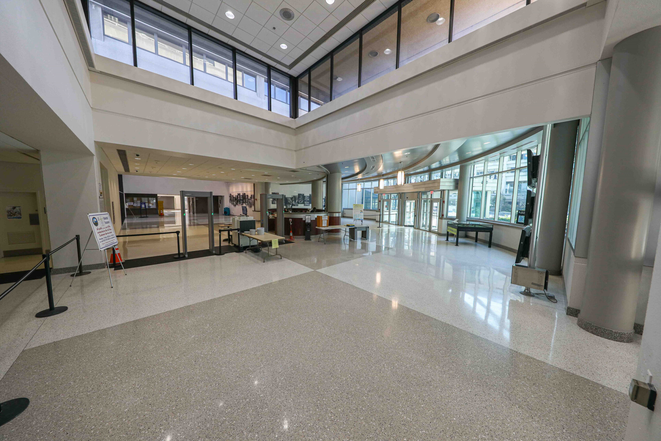 An interior view of the city County building which is now closed to the public until further notice