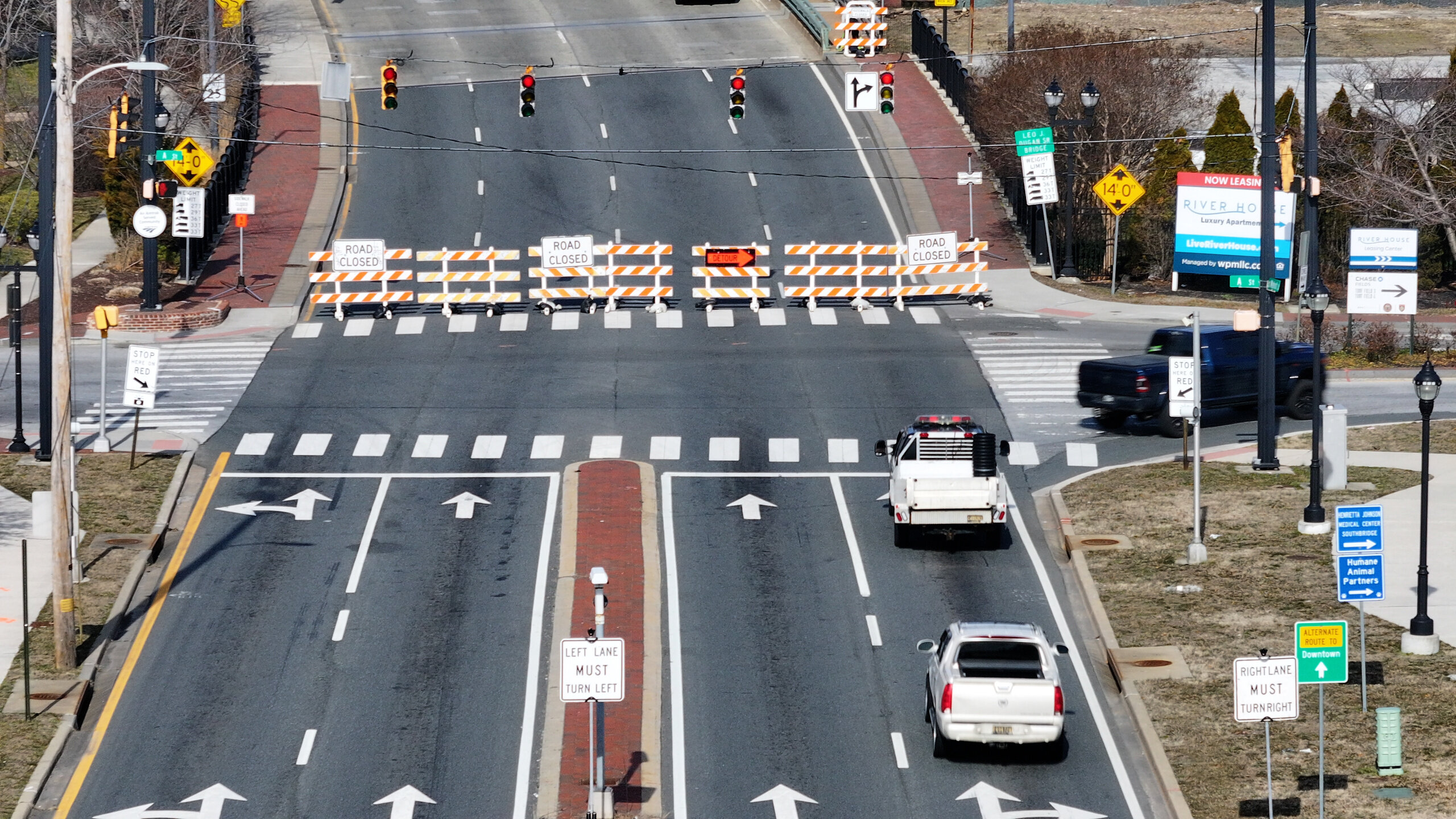 Preventative maintenance is currently underway on the Walnut Street Bridge, spanning several days.